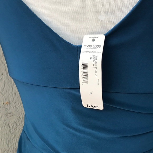 Bisou Bisou Teal Cocktail Dress (size 6) - Picture 9 of 10